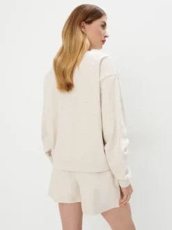 MOHITO Bawełniana beżowa bluza beu017cowy New