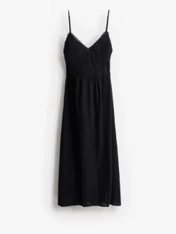 MOHITO Bawełniana sukienka maxi czarny Fashion