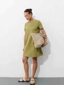 MOHITO Bawełniana sukienka mini zielony Sale