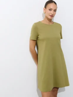 MOHITO Bawełniana sukienka mini zielony Sale