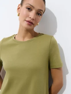 MOHITO Bawełniana sukienka mini zielony Sale