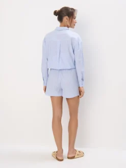 MOHITO Bawełniane szorty bu0142u0119kitny Fashion