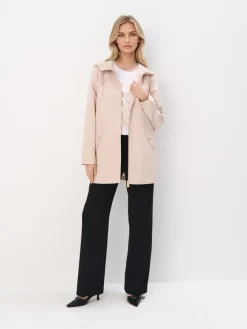MOHITO Beżowa kurtka parka basic beu017cowy Best