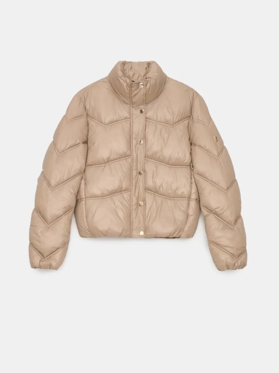 MOHITO Beżowa kurtka puffer beu017cowy Clearance