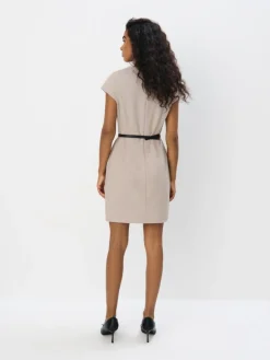 MOHITO Beżowa sukienka mini z paskiem beu017cowy Fashion