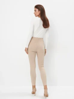 MOHITO Beżowe spodnie skinny beu017cowy Clearance