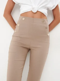 MOHITO Beżowe spodnie skinny beu017cowy Hot