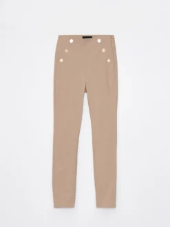 MOHITO Beżowe spodnie skinny beu017cowy Hot