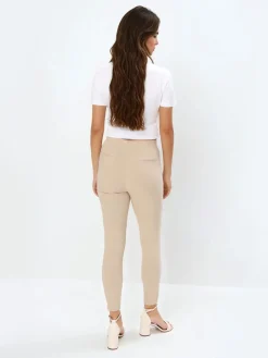 MOHITO Beżowe spodnie skinny beu017cowy Hot
