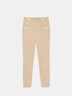 MOHITO Beżowe spodnie skinny beu017cowy Hot