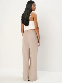 MOHITO Beżowe spodnie wide leg beu017cowy Online