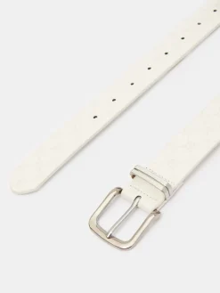MOHITO Biały pasek z klamrą biau0142y Fashion