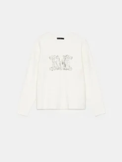 MOHITO Biały sweter z ozdobnym naszyciem biau0142y Sale