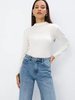 MOHITO Biały sweter z wiskozą biau0142y Discount