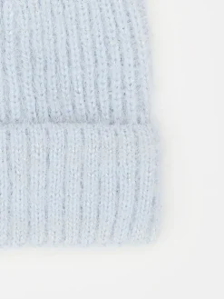 MOHITO Błękitna czapka z pomponem bu0142u0119kitny New