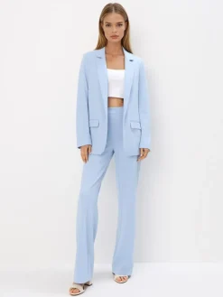 MOHITO Błękitna marynarka o prostym kroju bu0142u0119kitny Discount
