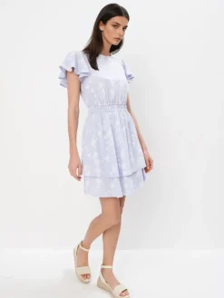 MOHITO Błękitna sukienka mini z modalem bu0142u0119kitny Online