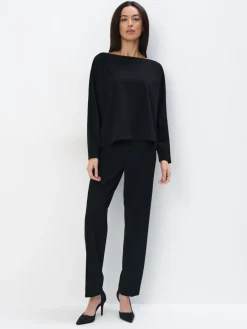 MOHITO Bluza z dekoltem w łódkę czarny Fashion