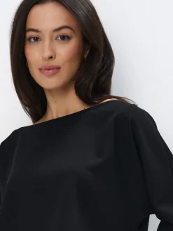 MOHITO Bluza z dekoltem w łódkę czarny Fashion