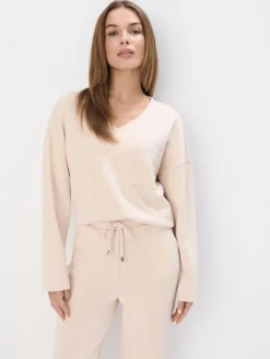 MOHITO Bluza z dodatkiem modalu beu017cowy Fashion