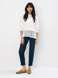 MOHITO Bluza z falbaną biau0142y Fashion