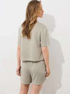 MOHITO Bluzka z wiskozą zielony Fashion