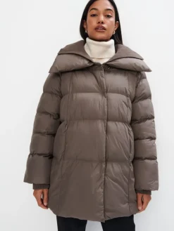 MOHITO Brązowa kurtka puffer bru0105zowy Sale