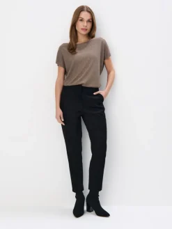 MOHITO Brązowy sweter z wiskozą i metalizowaną nitką khaki New