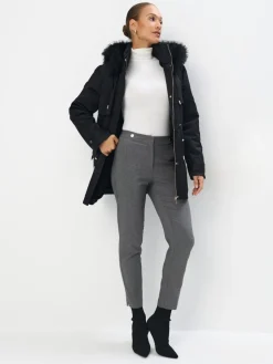 MOHITO Czarna kurtka parka czarny Best