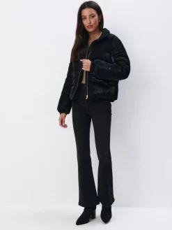 MOHITO Czarna kurtka puffer czarny Fashion