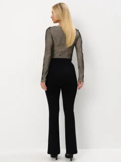MOHITO Czarne spodnie flare czarny Fashion