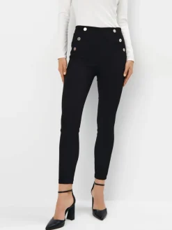 MOHITO Czarne spodnie skinny czarny Fashion