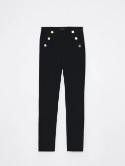 MOHITO Czarne spodnie skinny czarny Fashion