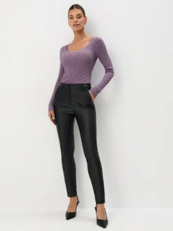 MOHITO Czarne spodnie skinny czarny Clearance
