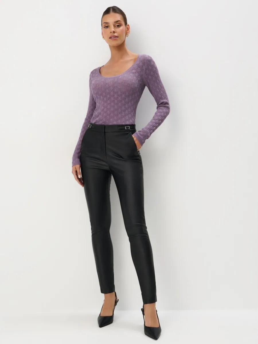 MOHITO Czarne spodnie skinny czarny Clearance