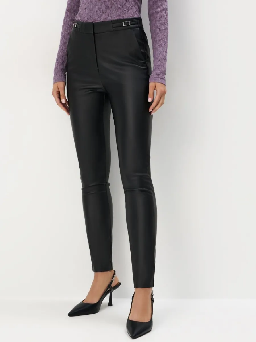 MOHITO Czarne spodnie skinny czarny Clearance