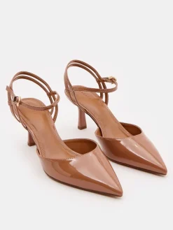 MOHITO Czółenka na szpilce beu017cowy Fashion