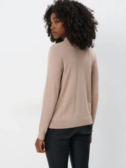 MOHITO Dopasowany beżowy sweter beu017cowy Discount