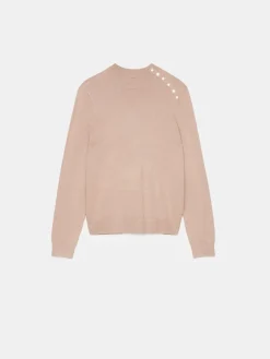 MOHITO Dopasowany beżowy sweter beu017cowy Discount