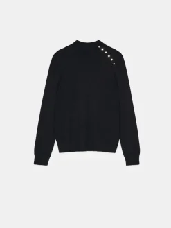 MOHITO Dopasowany sweter czarny New