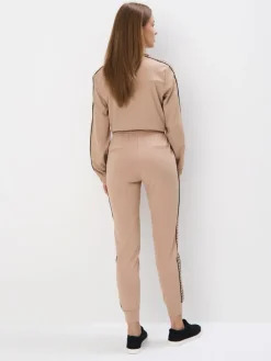 MOHITO Dresowe joggery z lampasami beu017cowy Fashion