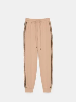 MOHITO Dresowe joggery z lampasami beu017cowy Fashion