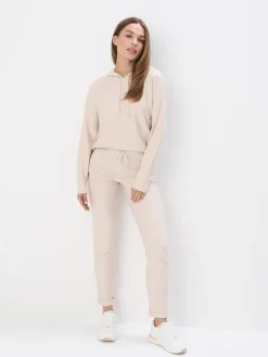 MOHITO Dzianinowa kremowa bluza z kapturem beu017cowy Discount