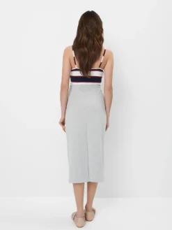 MOHITO Dzianinowa spódnica midi szary Outlet
