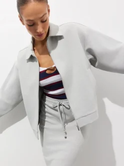 MOHITO Dzianinowa spódnica midi szary Outlet