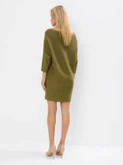 MOHITO Dzianinowa sukienka mini khaki Outlet