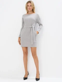 MOHITO Dzianinowa sukienka mini szary New