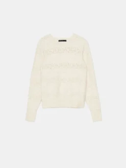 MOHITO Dzianinowy sweter kremowy Outlet