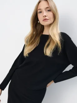 MOHITO Dzianinowy sweter czarny Fashion