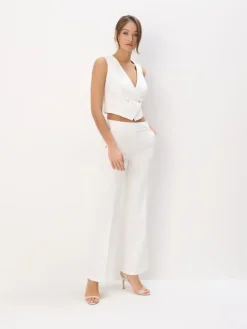MOHITO Elegancka kamizelka kremowy Sale